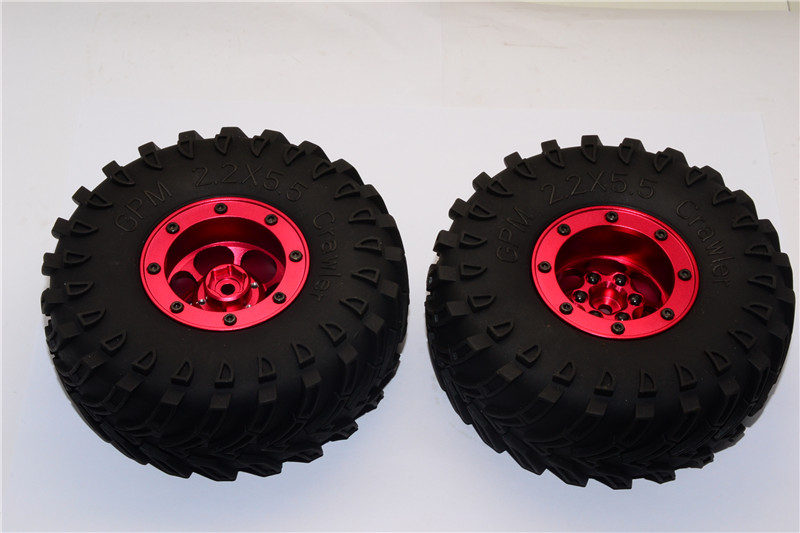 1/10 AXIAL RR10 BOMBER 2.2" ALLOY WHEELS AND TIRES SET - PAIR AW2206F/R45